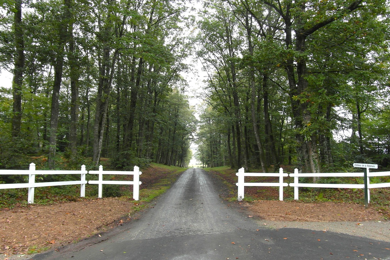countryside long driveway