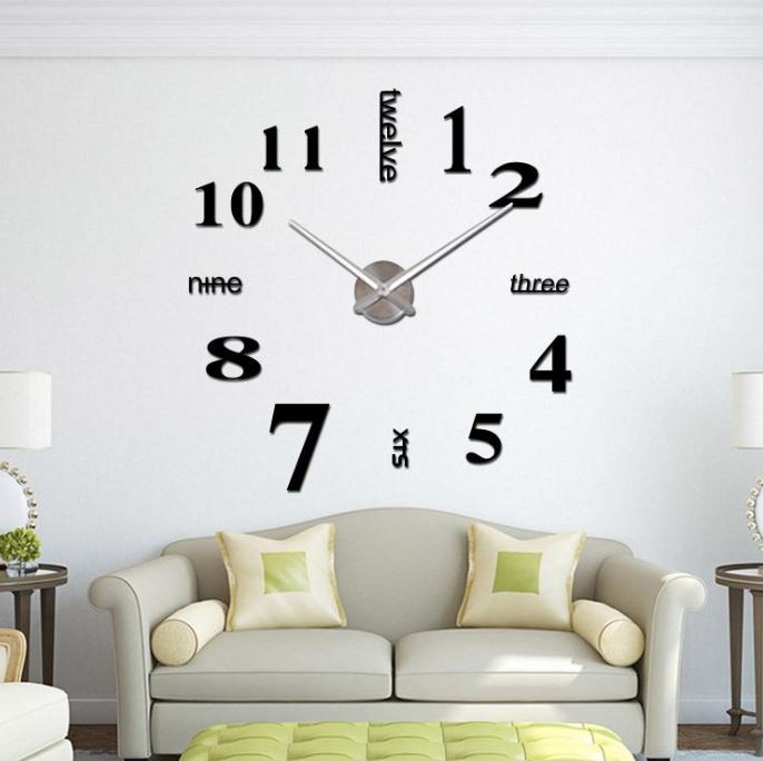 frameless wall clock